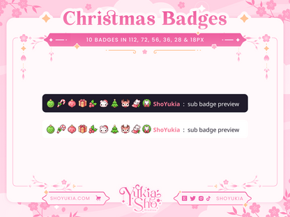 Christmas Sub Badges