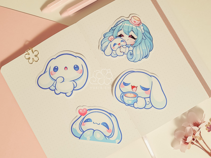 Kawaii Cinna Roll 3" Vinyl Stickers (Set 1)