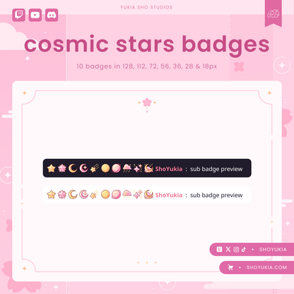 Cosmic Stars Sub Badges