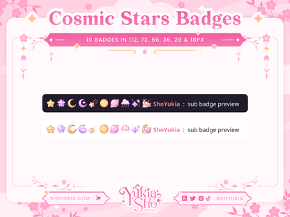 Cosmic Stars Sub Badges