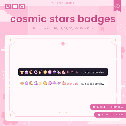 Cosmic Stars Sub Badges