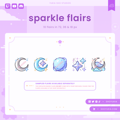 Cosmic Stars Sub Badges (Silver)