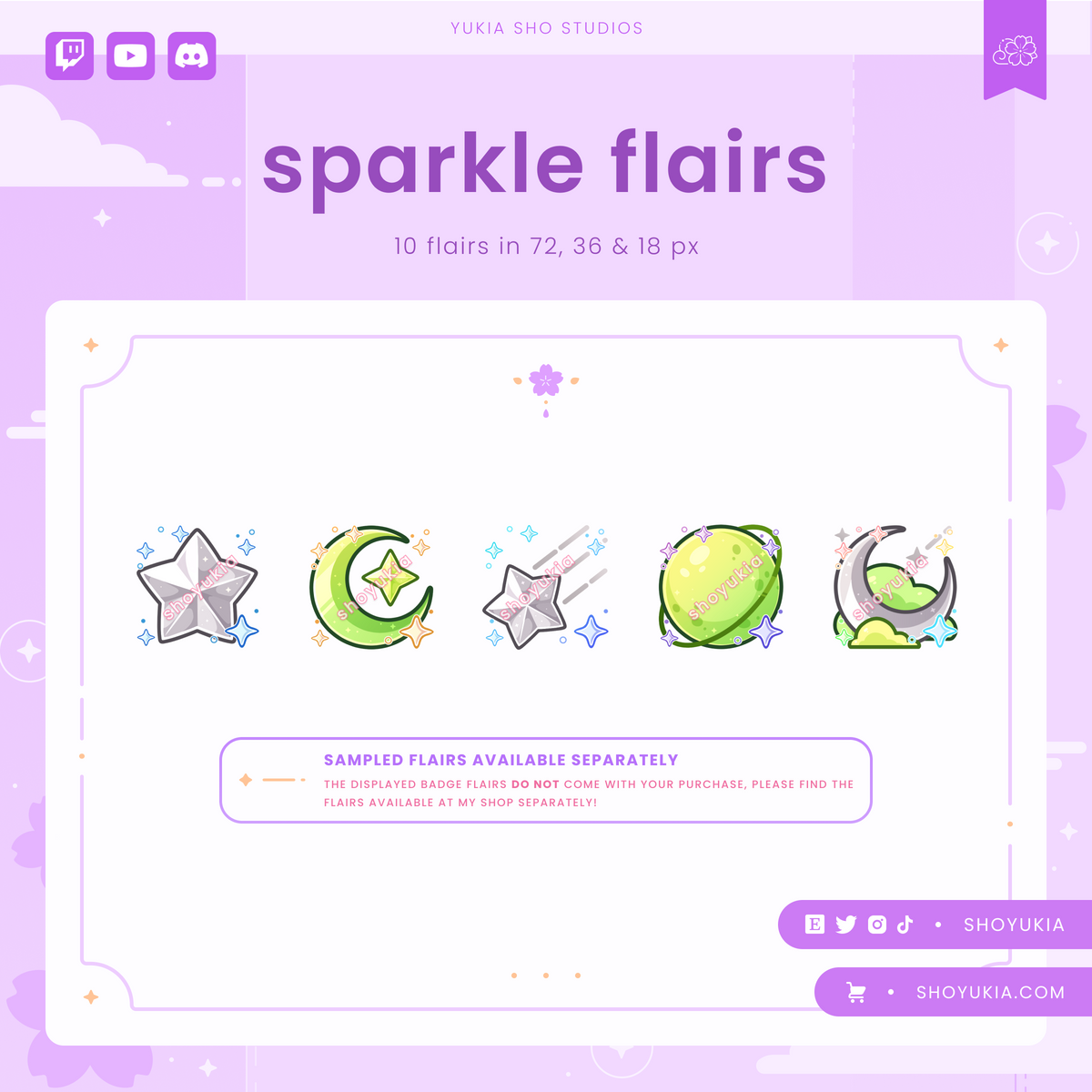 Cosmic Stars Sub Badges (Silver)