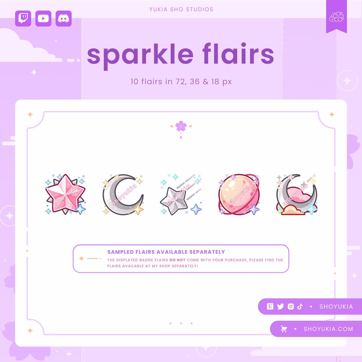 Cosmic Stars Sub Badges (Silver)