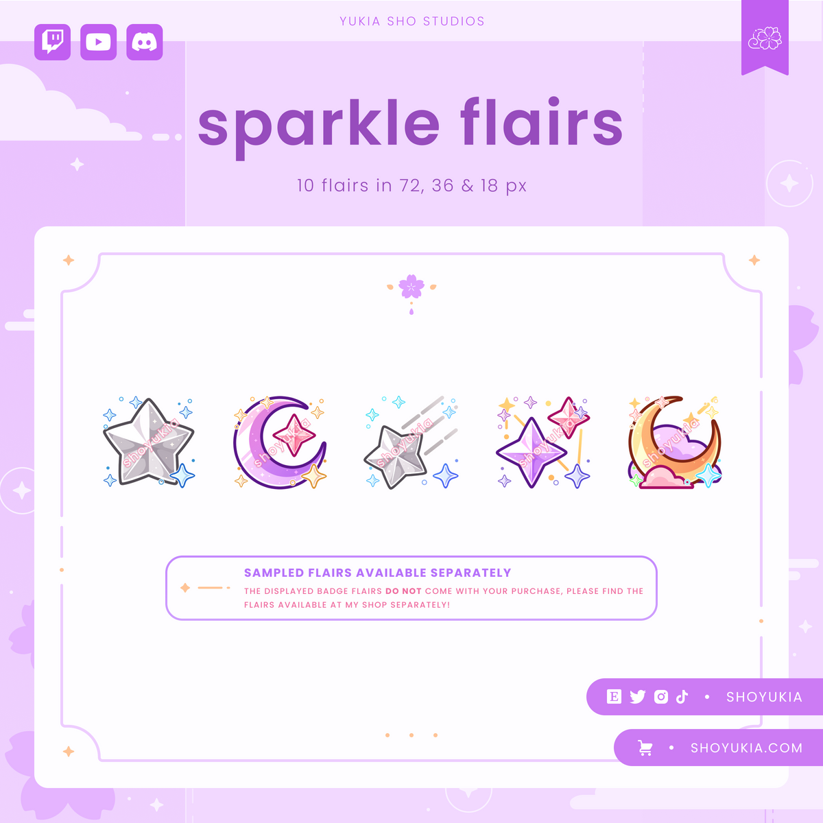 Cosmic Stars Sub Badges (Silver)