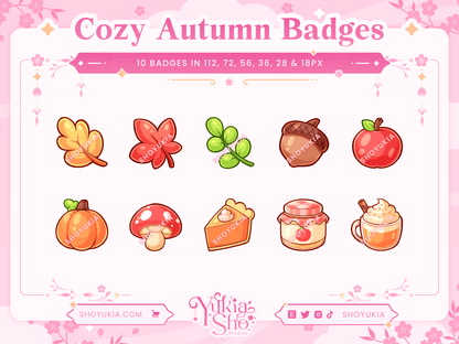 Cozy Autumn Sub Badges