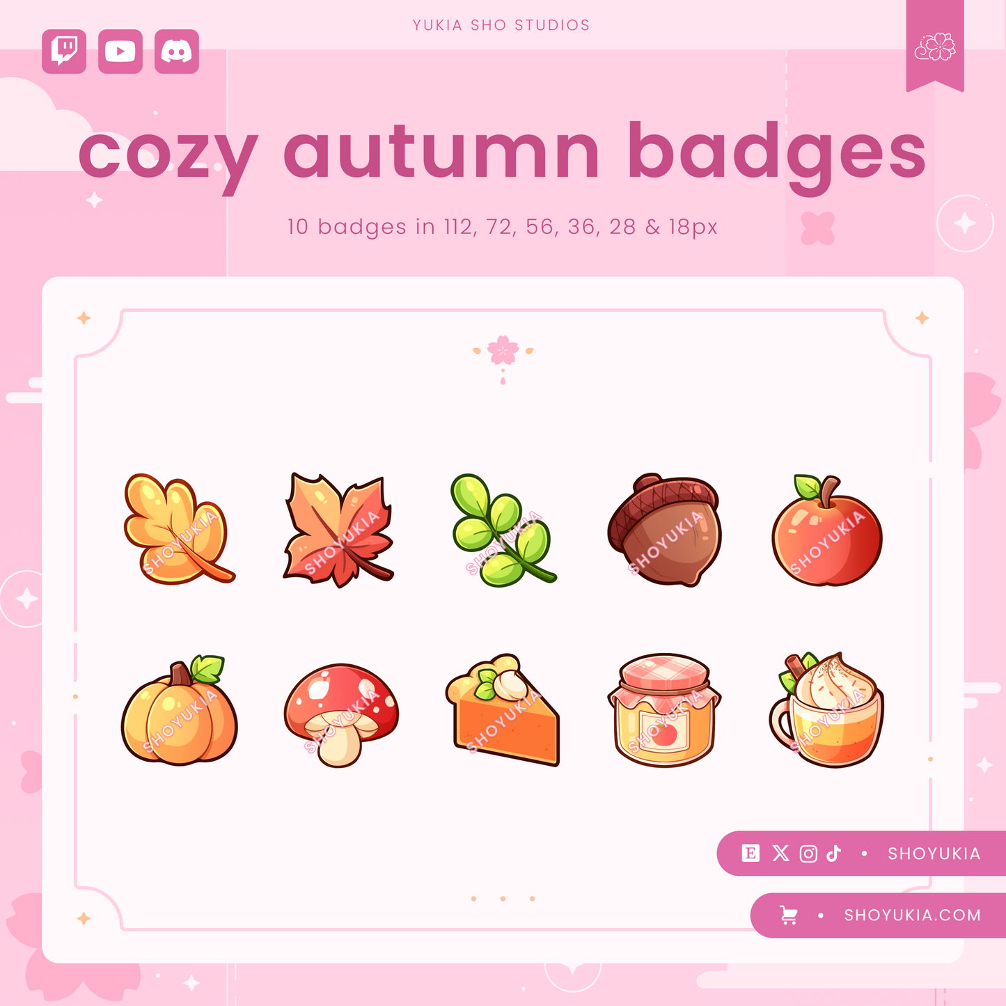 Cozy Autumn Sub Badges