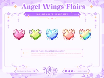 Crystal Heart Sub Badges