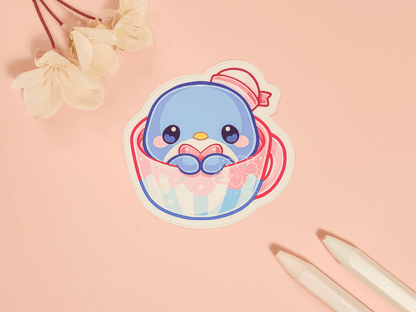 Kawaii Teacup Sam 3" Vinyl Sticker - Yukia Sho Studios Ltd.