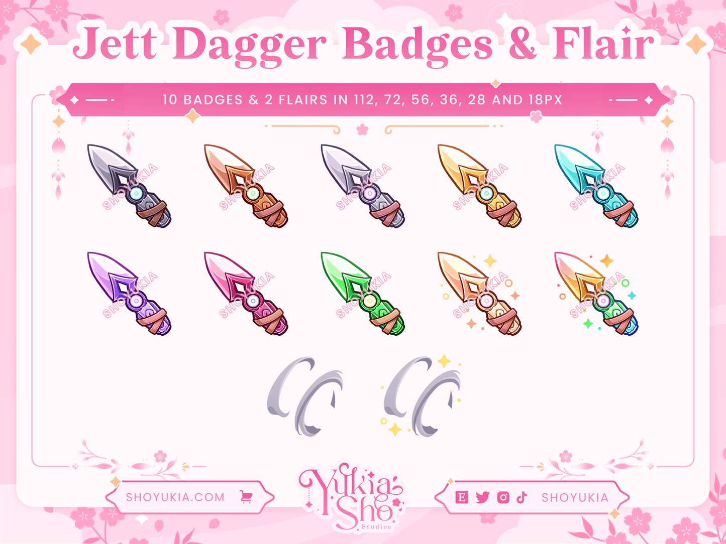 Valorant Jett Dagger Sub Badges & Flair