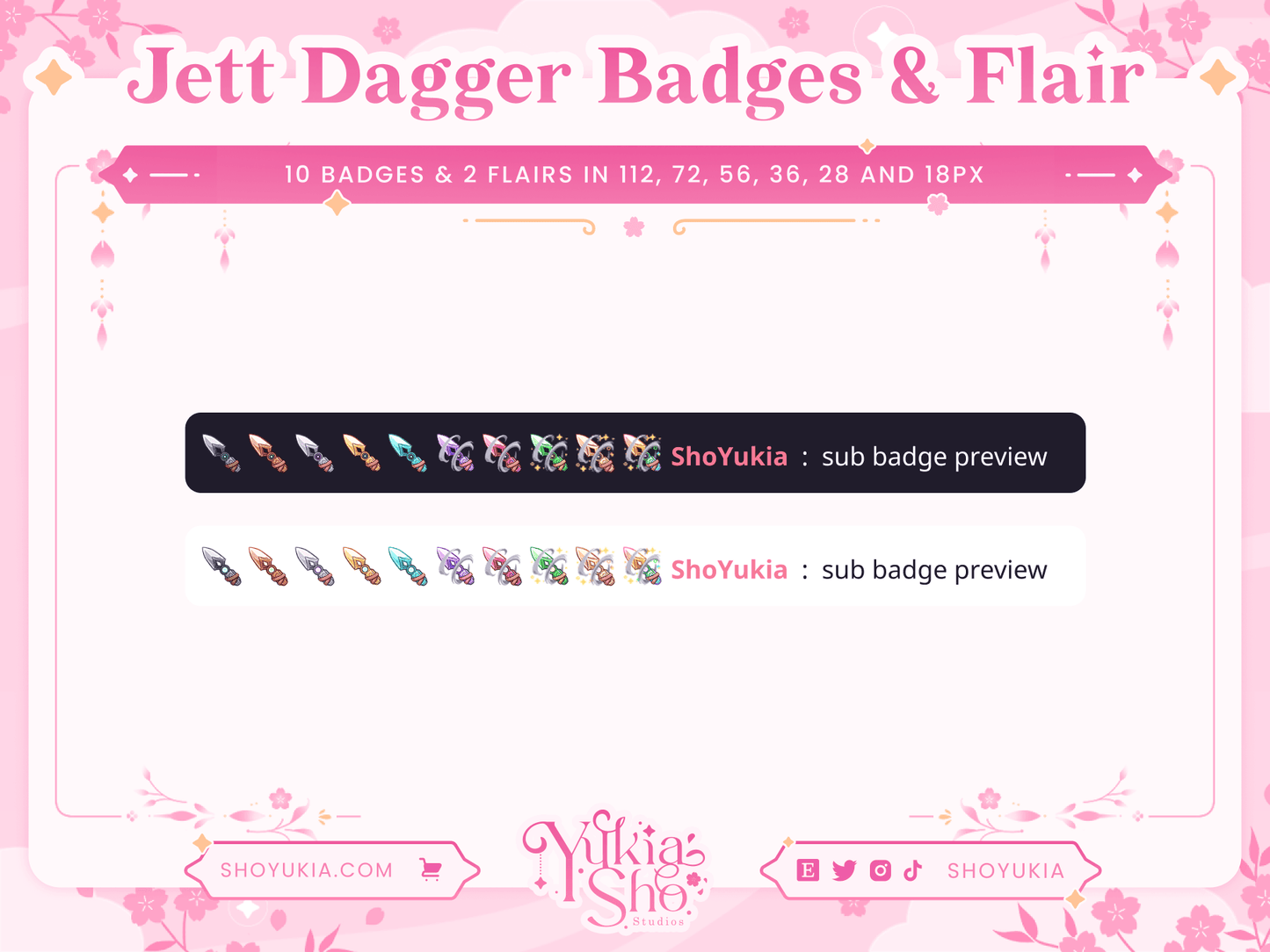 Valorant Jett Dagger Sub Badges & Flair