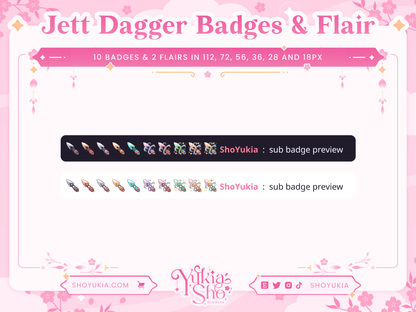 Valorant Jett Dagger Sub Badges & Flair