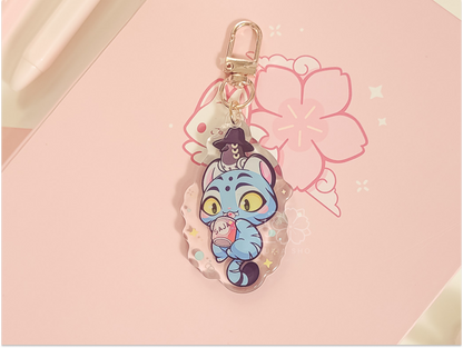 Derpy Tiger 2.5" Acrylic Keychain Charm