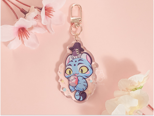 Derpy Tiger 2.5" Acrylic Keychain Charm