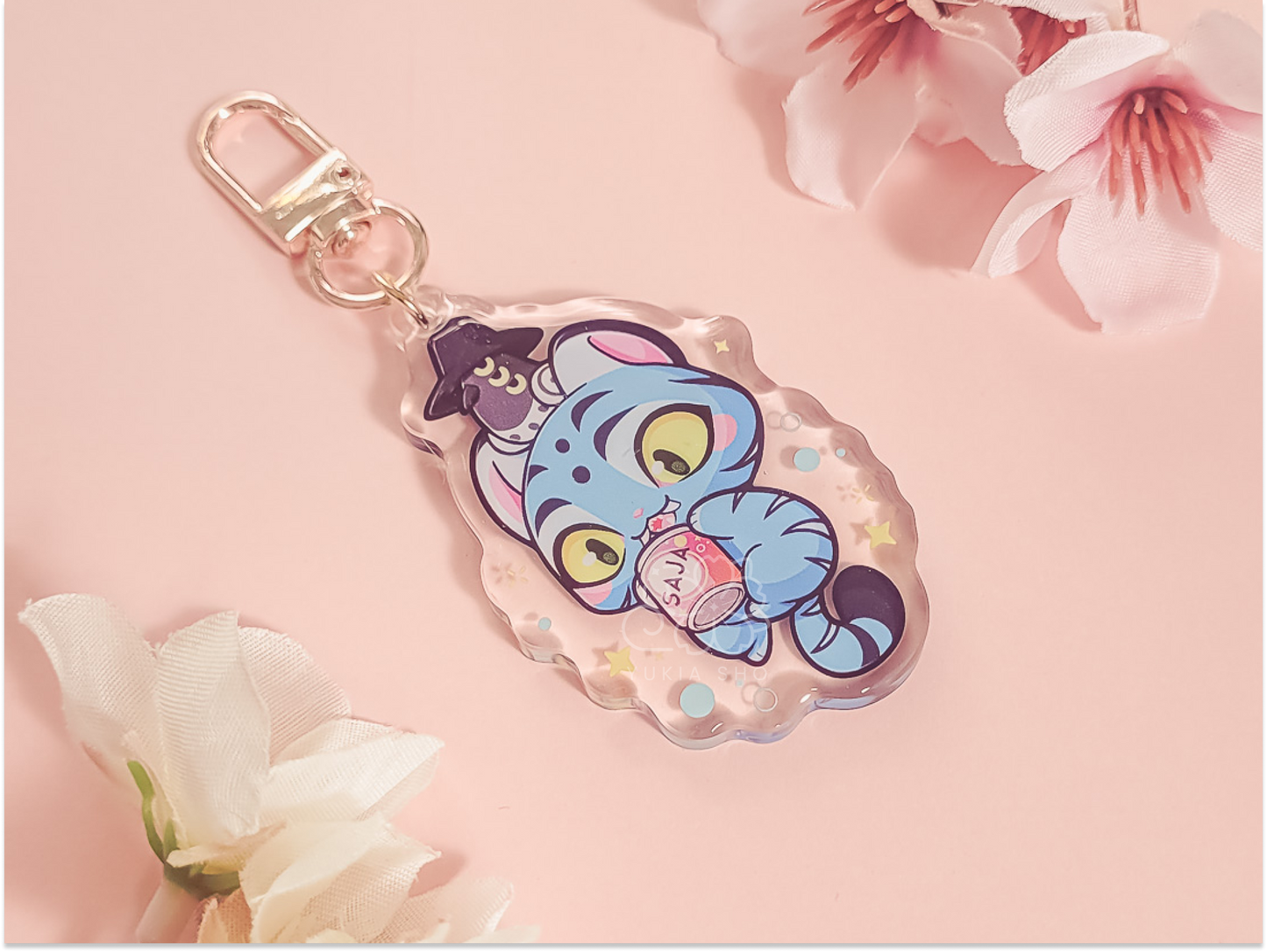 Derpy Tiger 2.5" Acrylic Keychain Charm