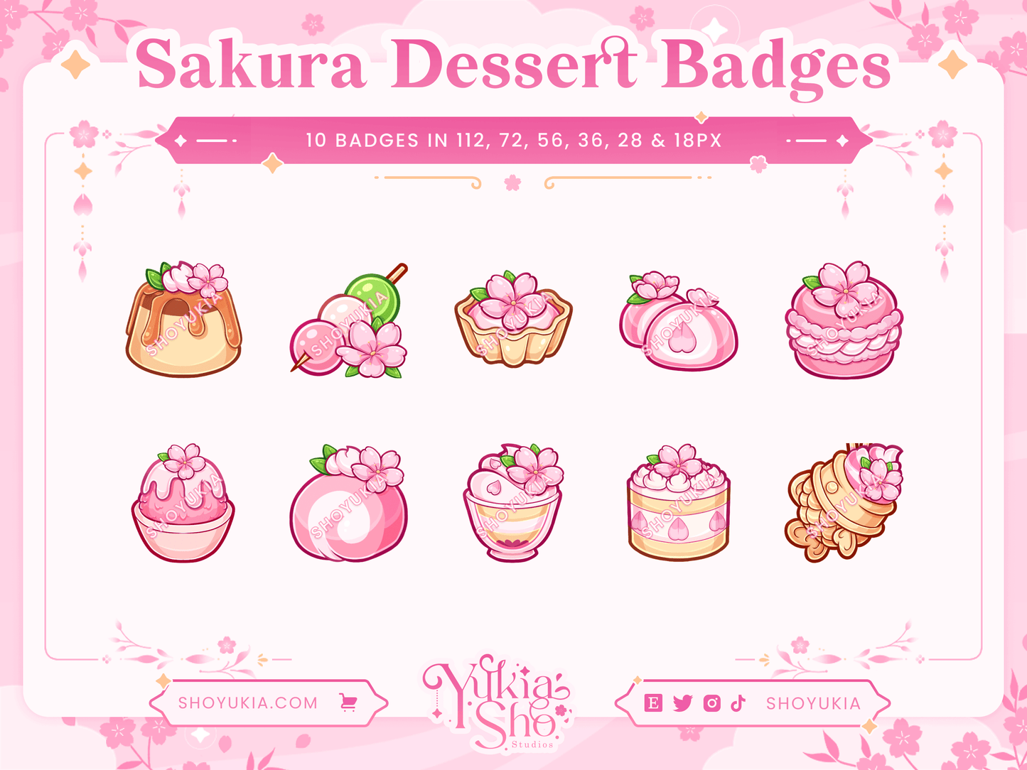 Sakura Japanese Desserts Sub Badges