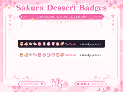 Sakura Japanese Desserts Sub Badges