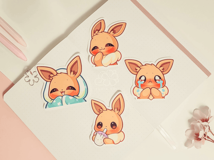 PKMN Eevee 3" Vinyl Stickers - Yukia Sho Studios Ltd.