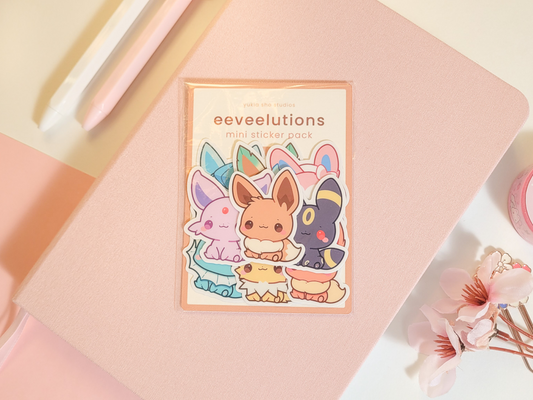PKMN Eeveelutions Mini Vinyl Sticker Pack
