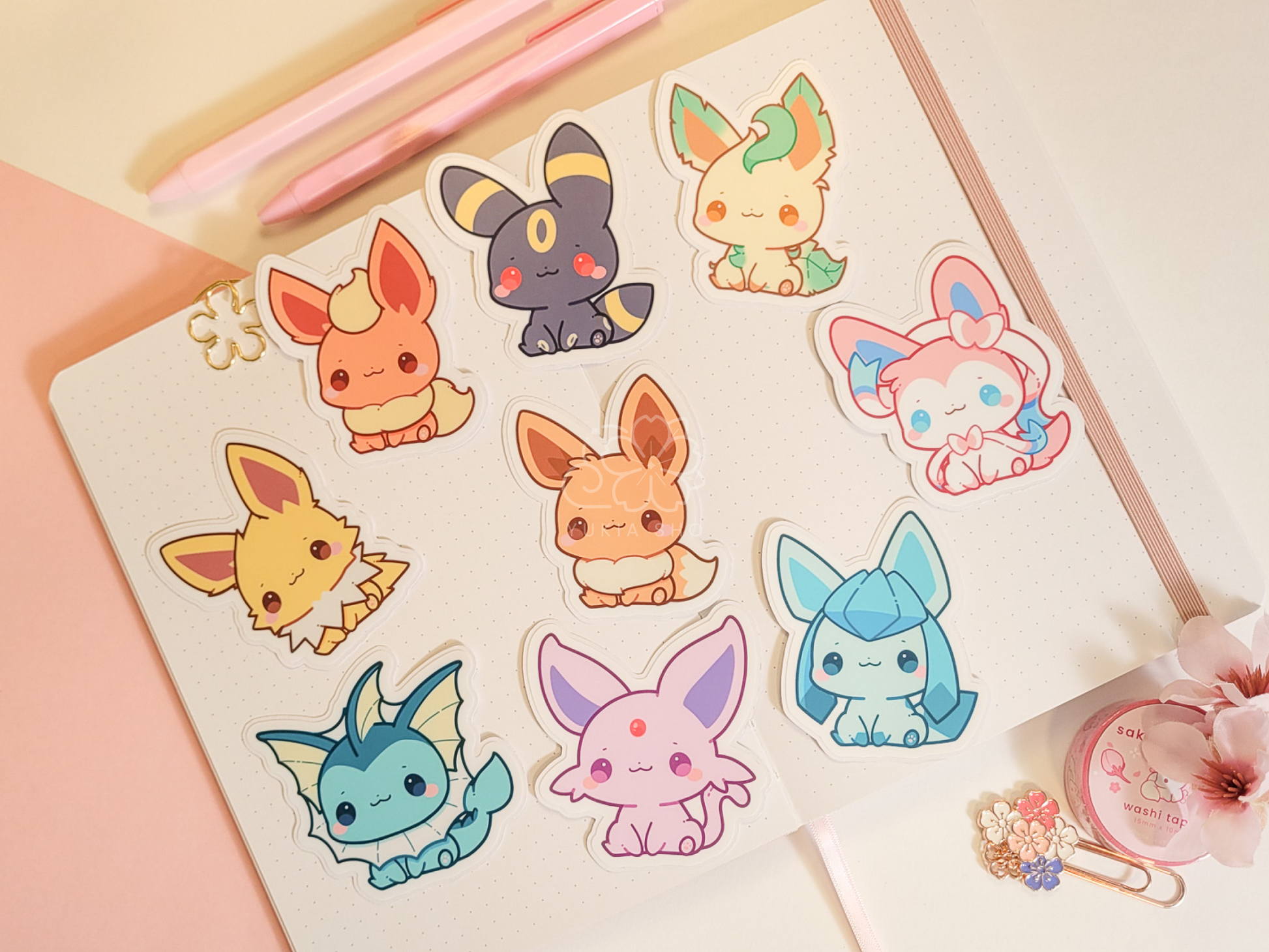 PKMN Eeveelutions Vinyl Stickers