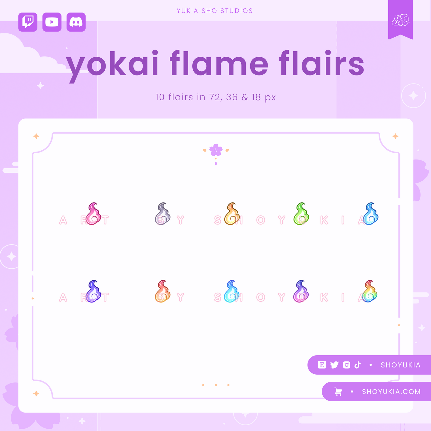 Fireball Yokai Twitch Badge Flair