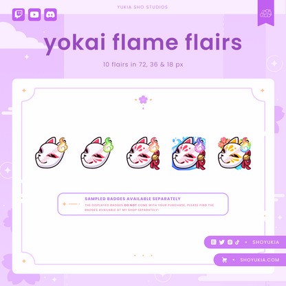 Fireball Yokai Twitch Badge Flair