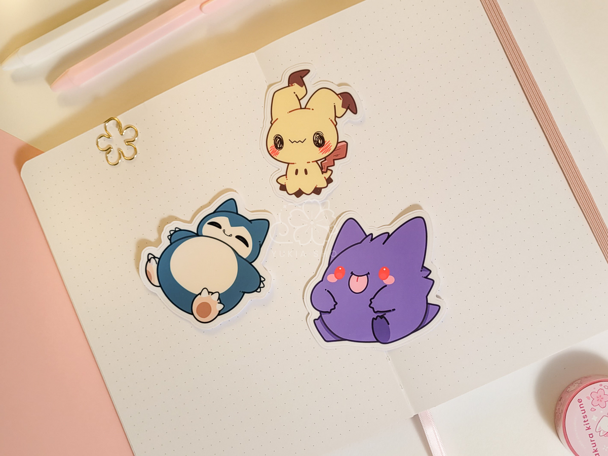PKMN poke chibi Vinyl Stickers (set 1)