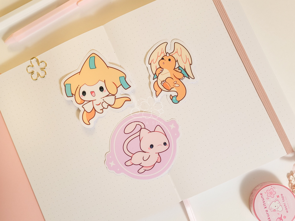 PKMN poke chibi Vinyl Stickers (set 2)