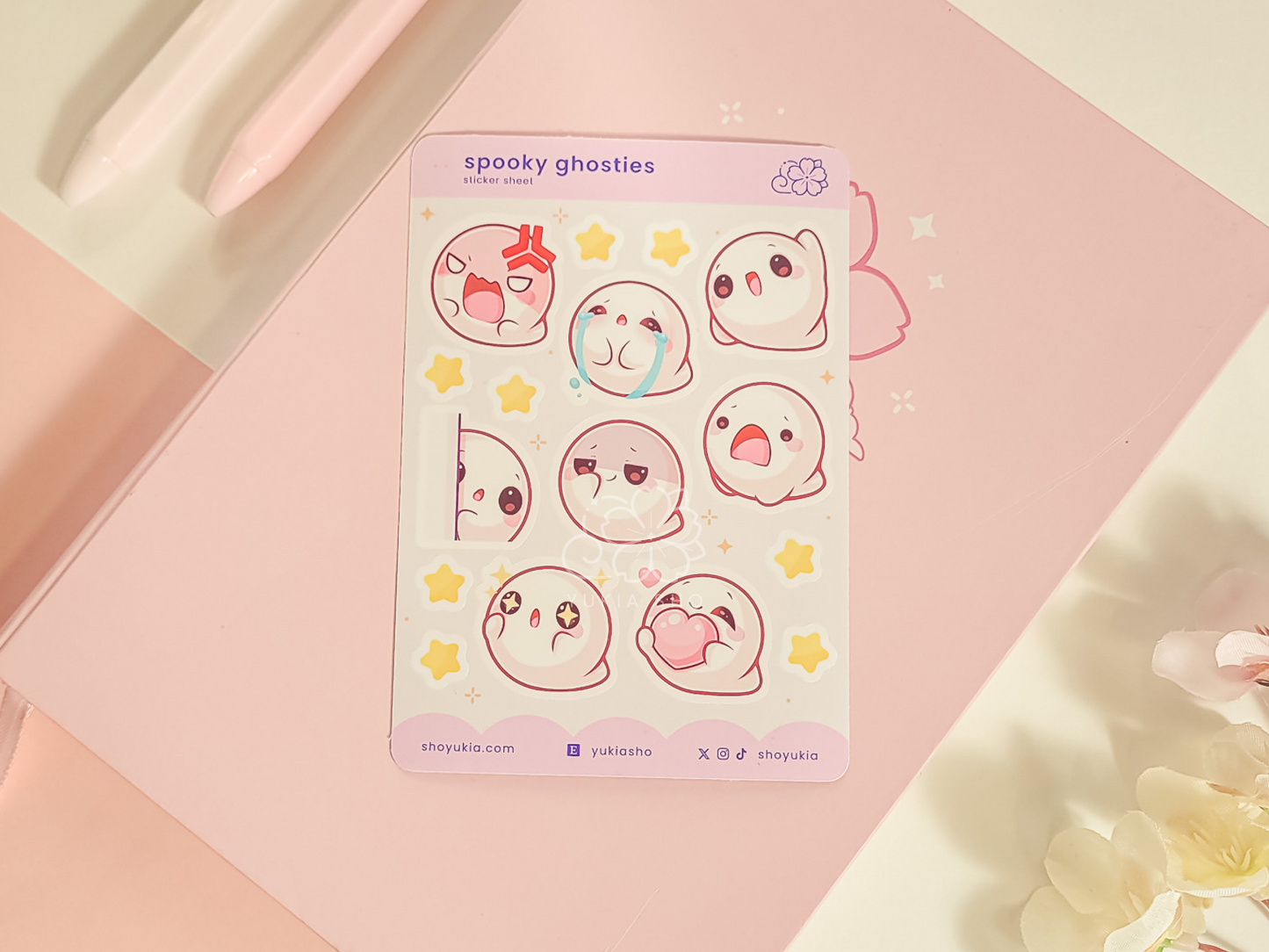 Spooky Ghosties Mini Sticker Sheet