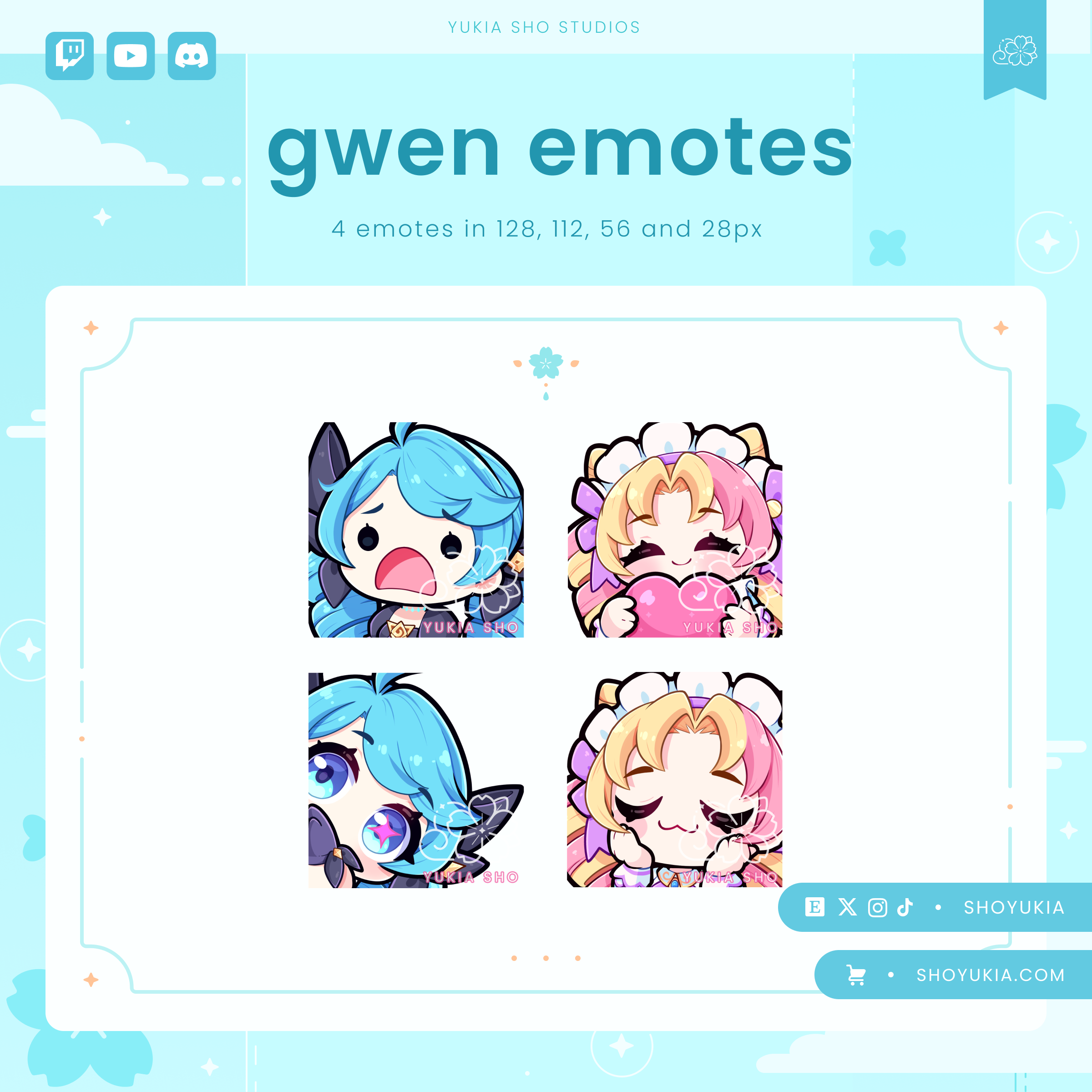 Premade Twitch, YouTube & Discord Emotes | High-Quality Emotes – Yukia ...