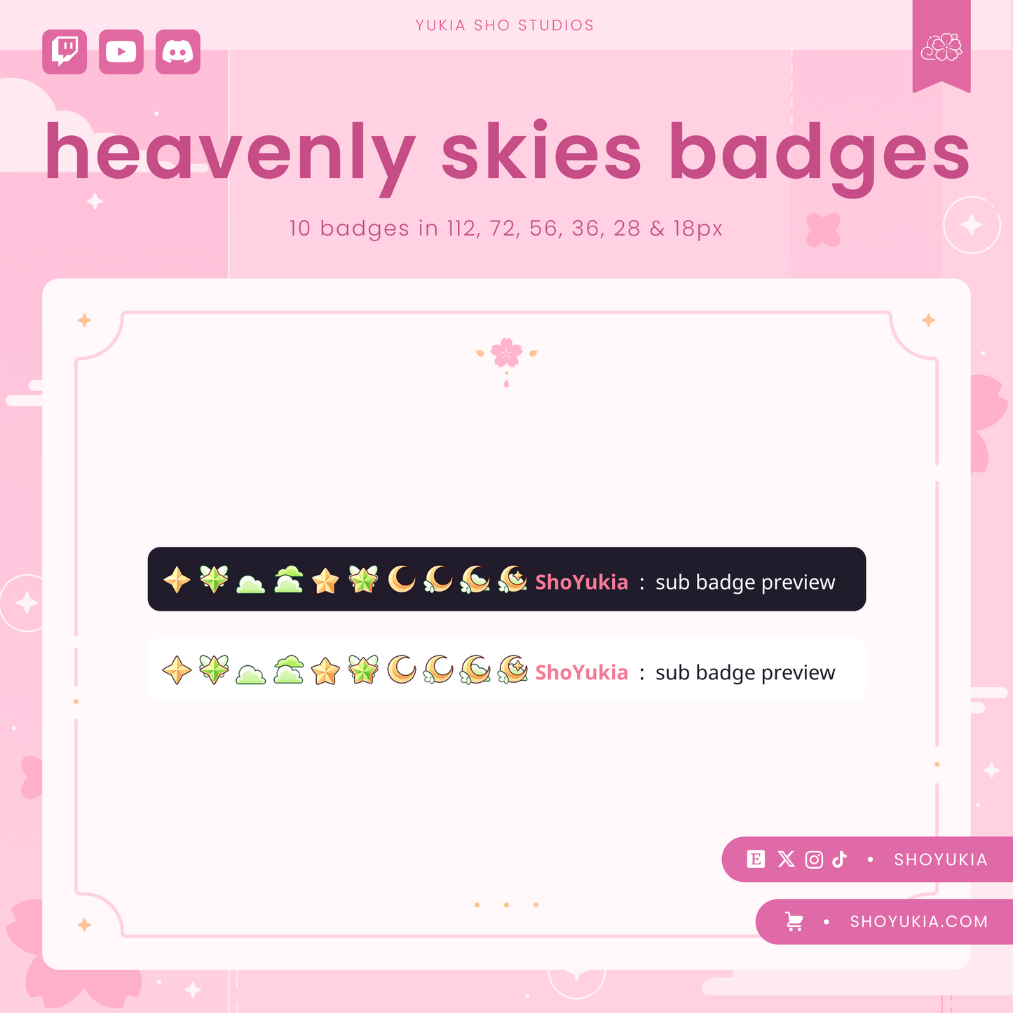 Heavenly Skies Sub Badges