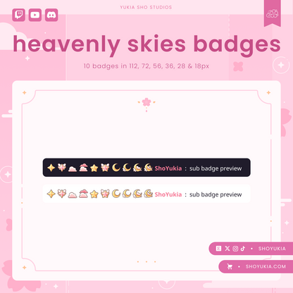 Heavenly Skies Sub Badges