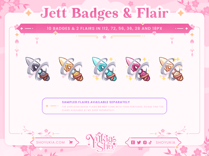 Valorant Jett Dagger Sub Badges pour Twitch/YouTube/Discord