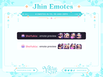 リーグ・オブ・レジェンドJhin Emotes for Twitch / Discord