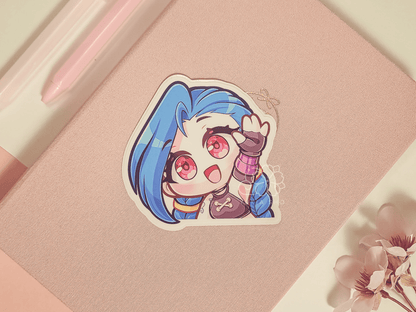 League of Legends Jinx 3" Vinyl Stickers