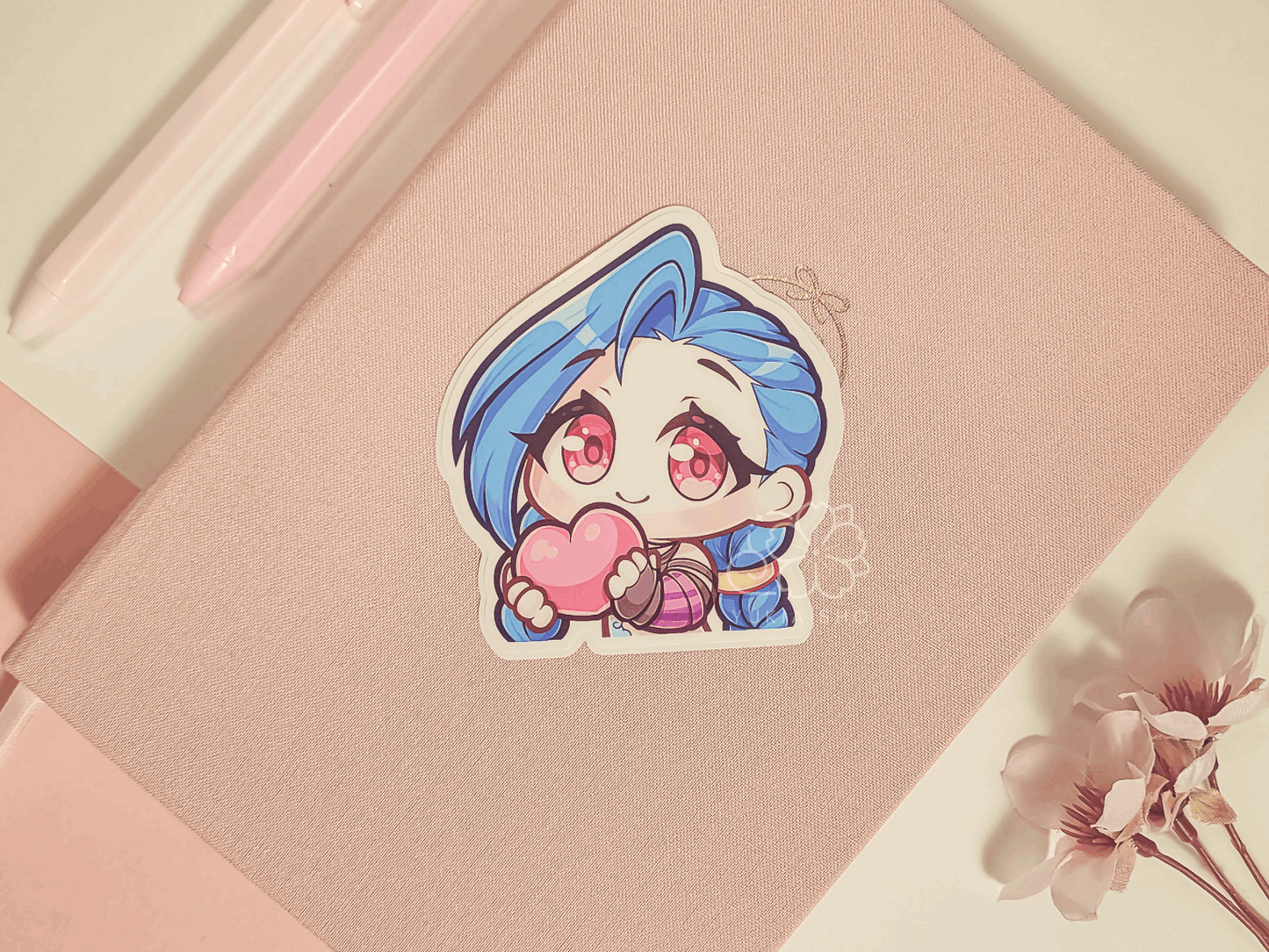 League of Legends Jinx Heart 3" Vinyl Sticker