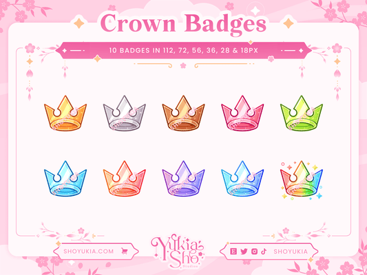 Insignias secundarias de Sailor Moon para Twitch/YouTube/Discord