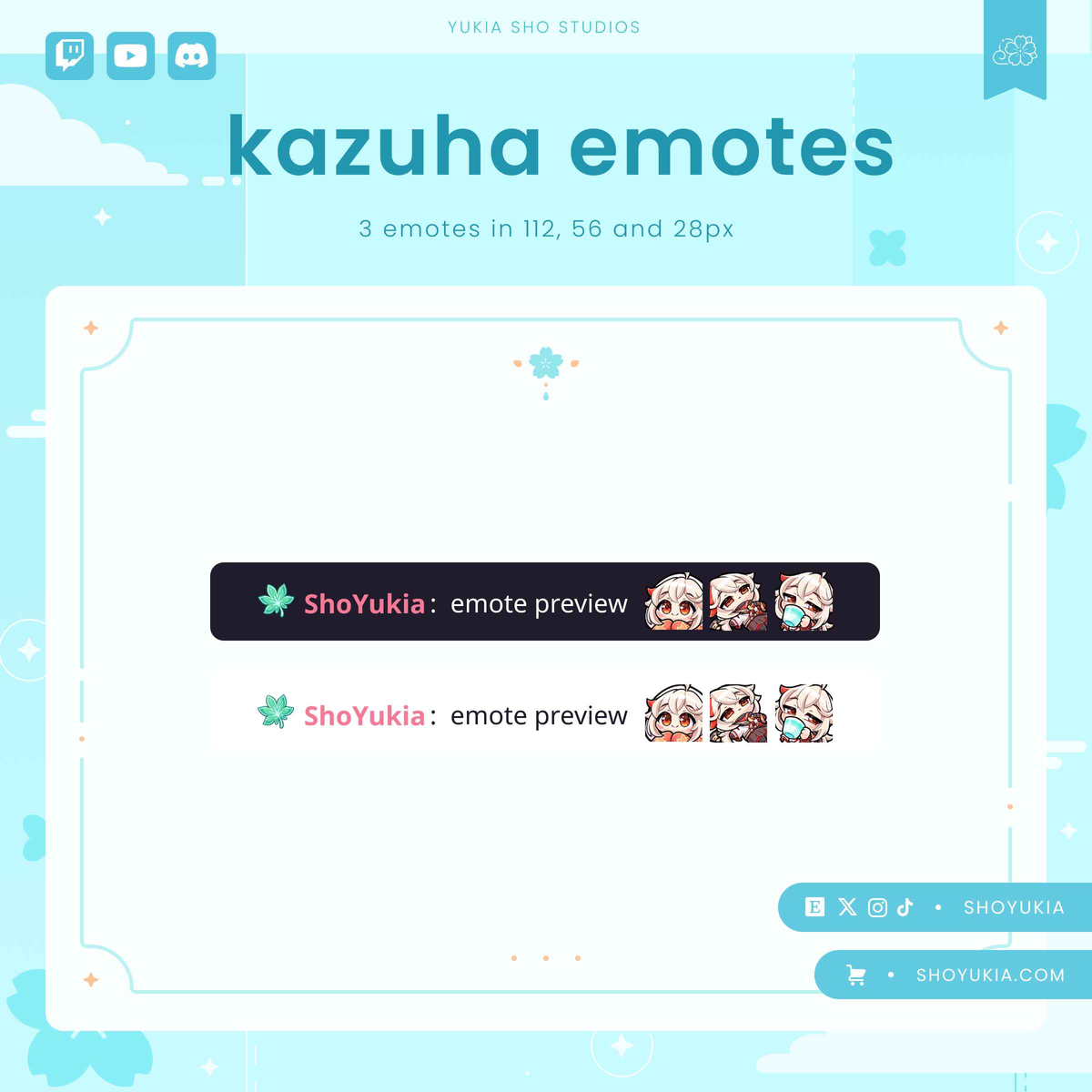Premade Twitch, YouTube & Discord Emotes | High-Quality Emote Pack ...