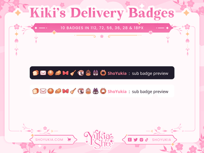 Kiki's Delivery Service Sub Badges