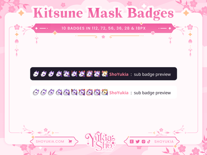 Kitsune Mask Sub Badges