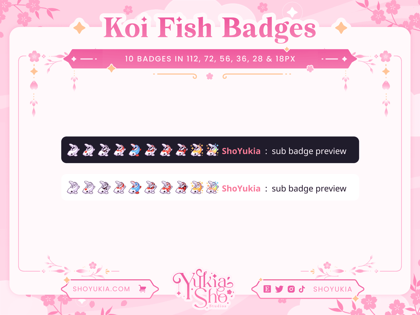 Koi Fish Sub Badges