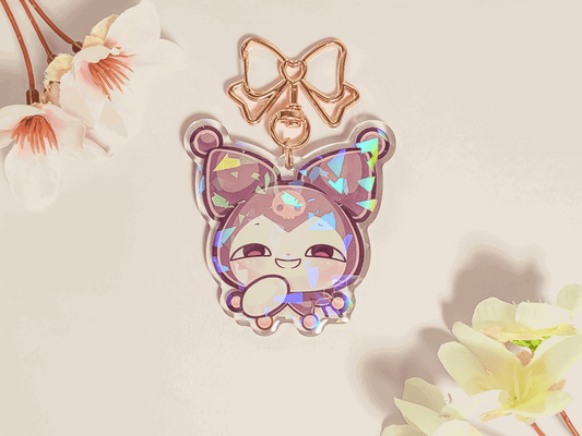 Kawaii Kuro Smug 2.5" Acrylic Keychain Charm