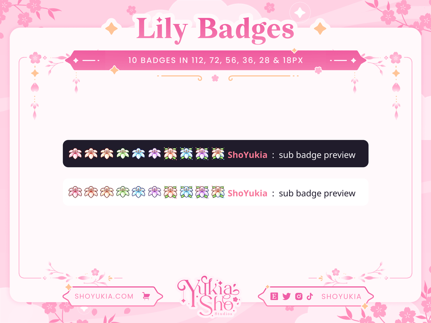 Insignias de Lily Sub para Twitch/YouTube/Discord