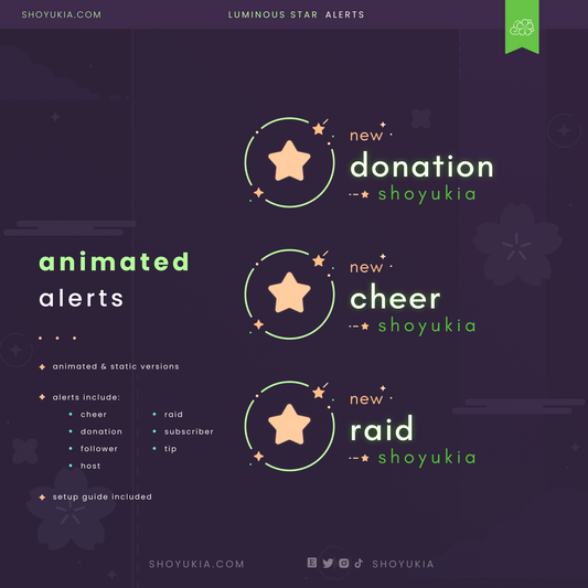 Luminous Star Stream Alerts (Green)