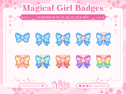 Magical Girl Bow Sub Badges