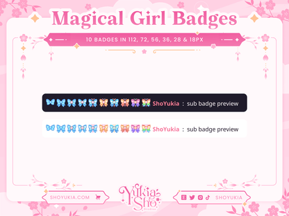 Magical Girl Bow Sub Badges