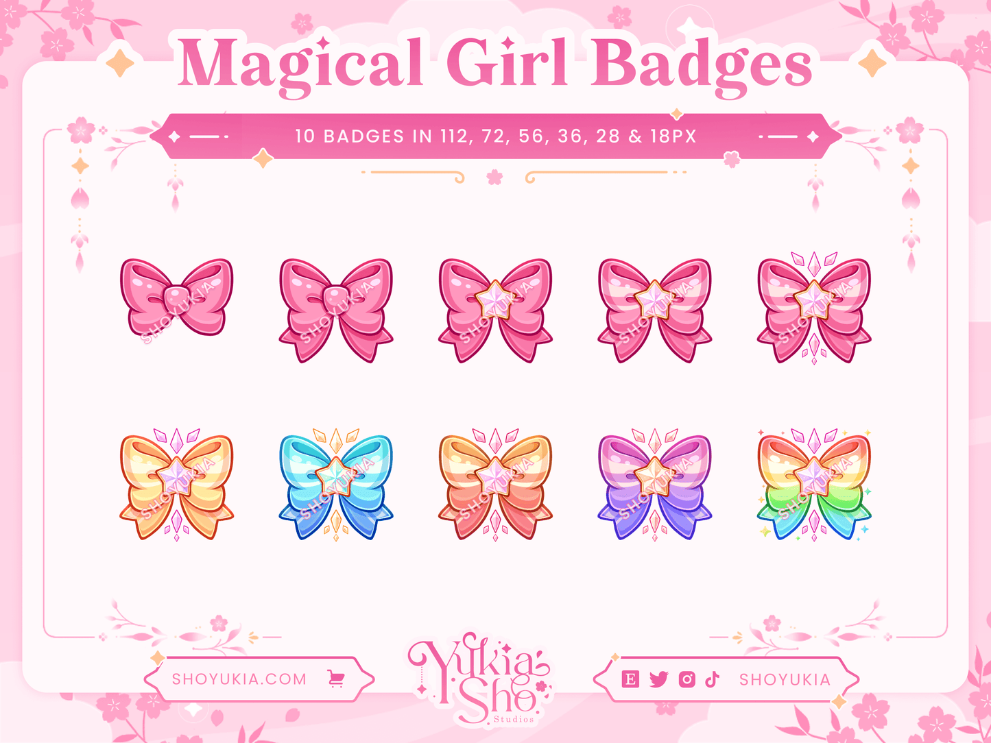 Magical Girl Bow Sub Badges