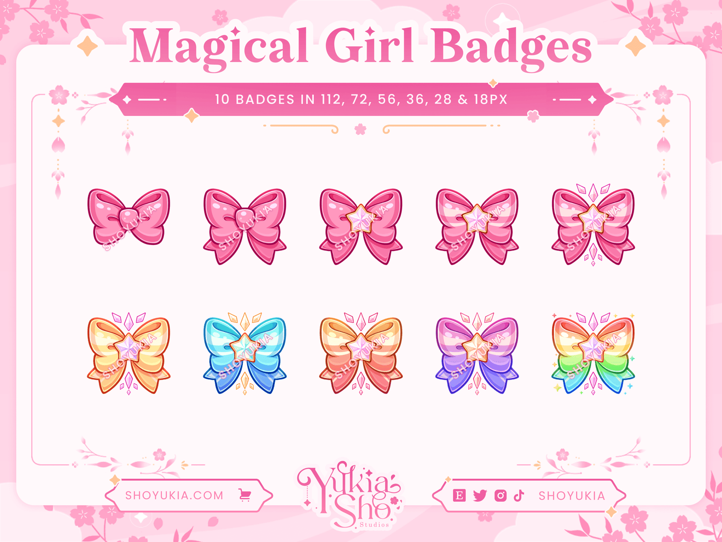 Magical Girl (Pink) Sub Badges & Flair