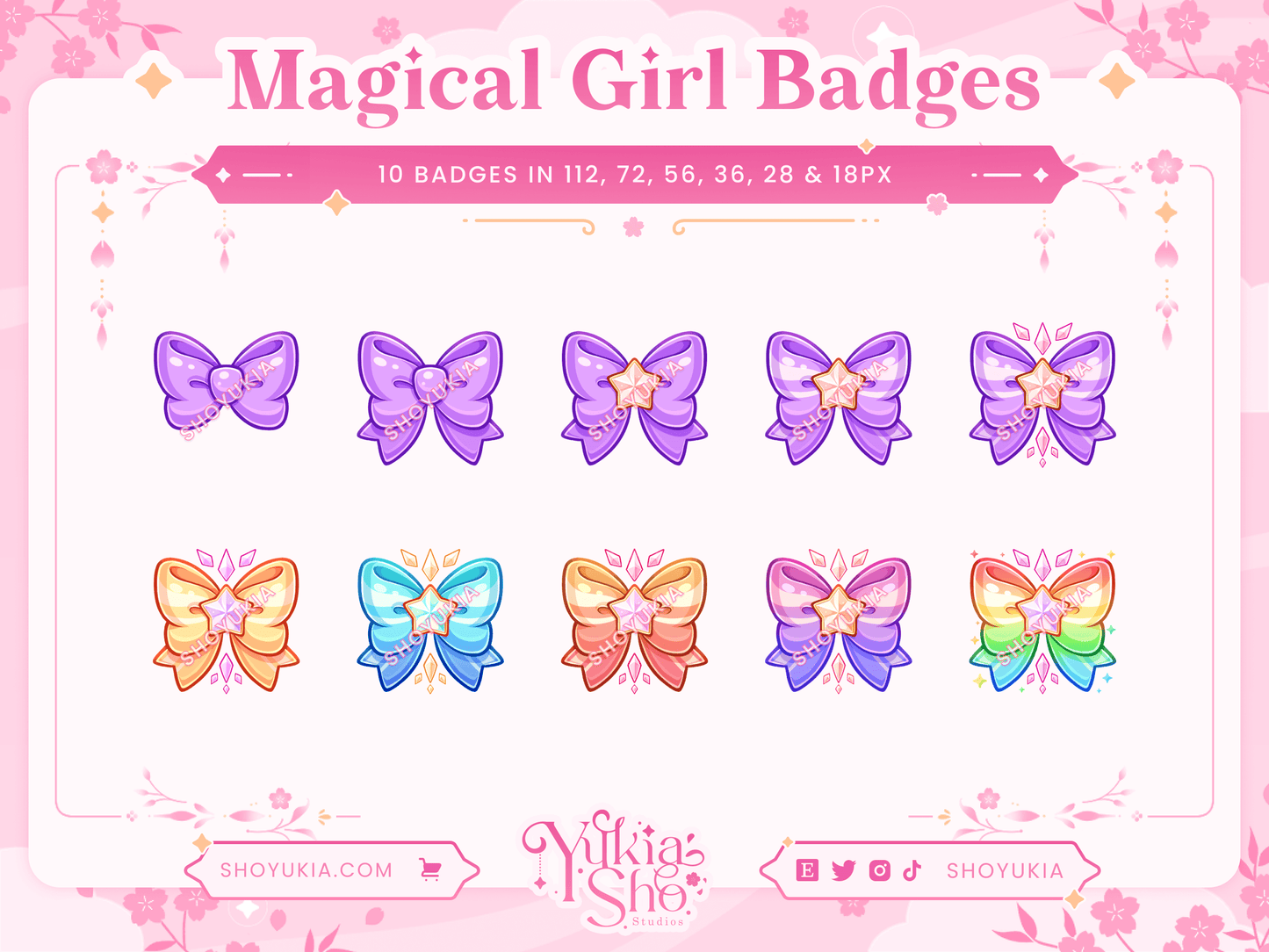 Magical Girl Bow Sub Badges