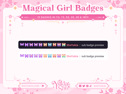 Magical Girl Bow Sub Badges